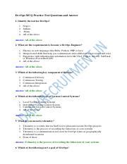 DevOps MCQ Practice Test .